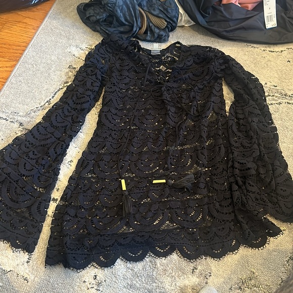 Pilyq Noah swim tunic black lace xs/s - Picture 3 of 3